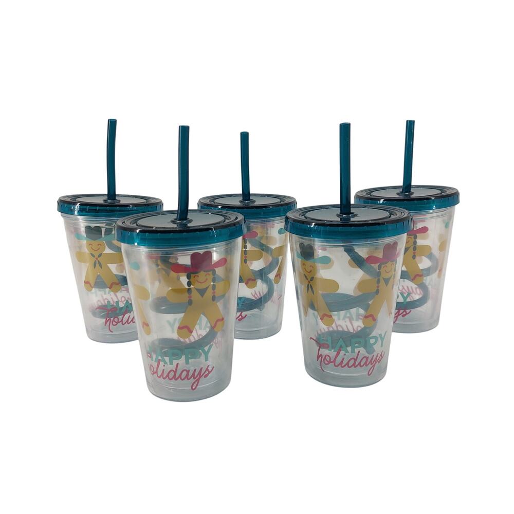 Destination Holiday Lot of 5 Christmas Gingerbread Tumbler